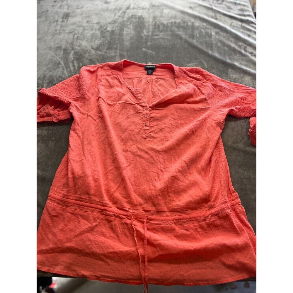 Lane Bryant Solid Popover Blouse Drawstring Waist Lightweight Womens Size 22/24‎
